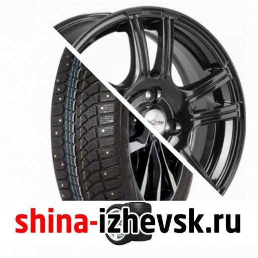 Колесо в сборе Viatti Brina Nordico (V-522) 195/65 R15 T 91 + X-trike X105 6xR15 4×100 ET35 DIA67.1 Черный в Ижевске